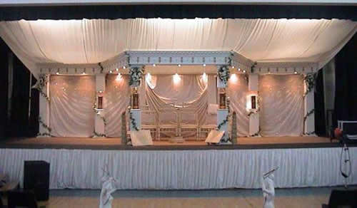 hexagon extended with drape allum